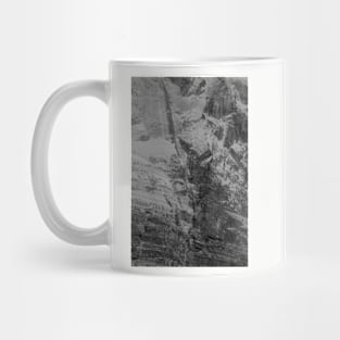 Black and white abstract surface from a scratched stonewall Mug